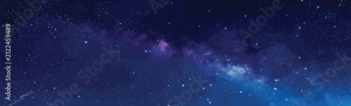 Starry Sky with Milky Way isolated vector style