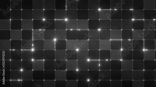 Grid Background for Abstract Digital Data Technology with Glowing Network Nodes and Dots