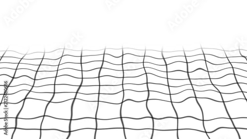 Abstract wavy grid motion background, minimalist black and white geometric pattern animation, seamless digital technology surface loop