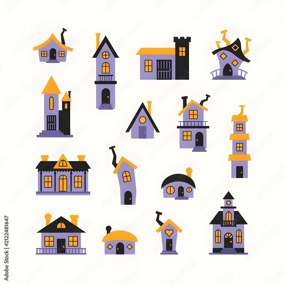 Fototapeta premium Colorful Fantasy Homes