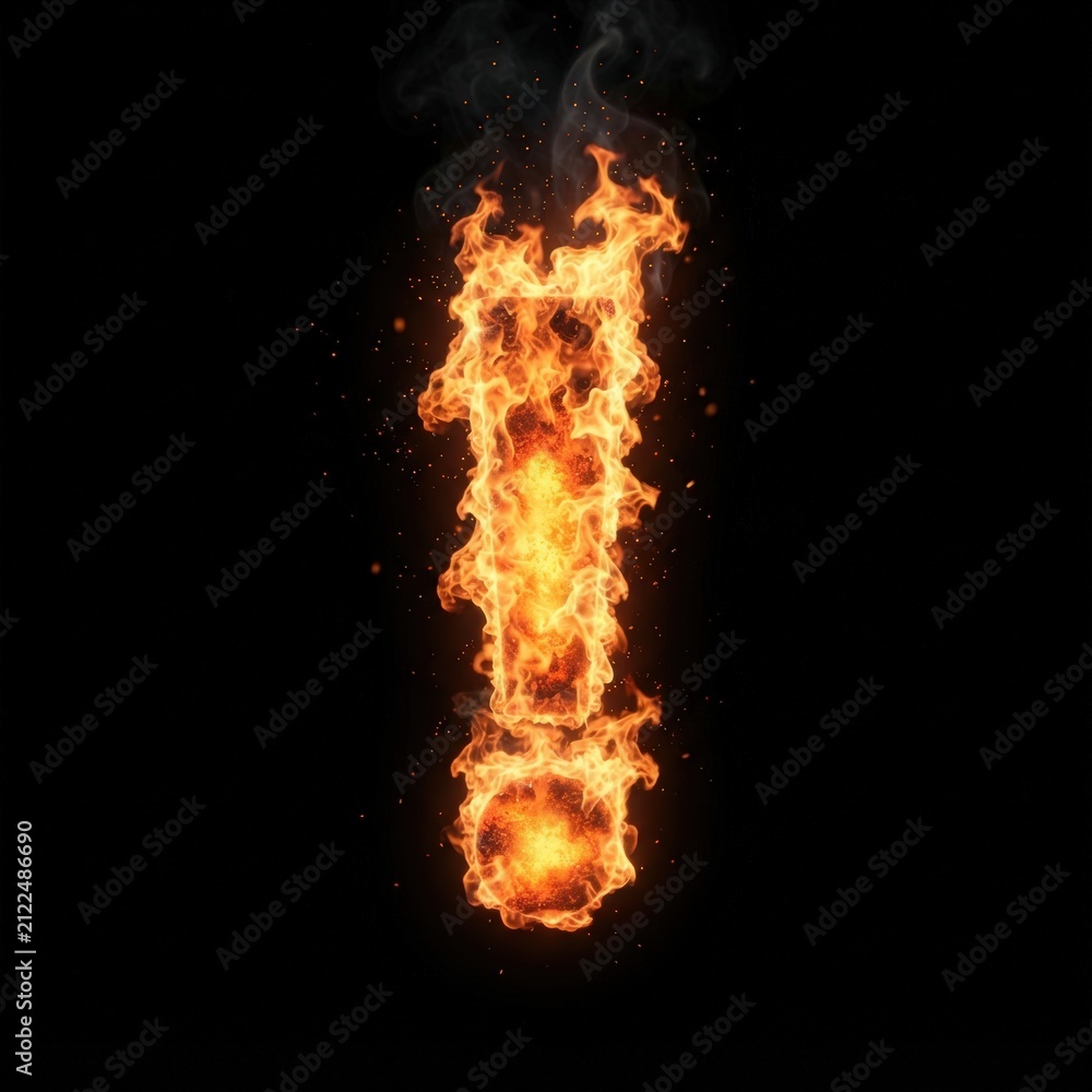 Fototapeta premium Close-up of intense vertical fire flame with smoke, dark backdrop, high-contrast lighting, dynamic composition for bold visual impact. Ideal for energy, power, or transformation themes.