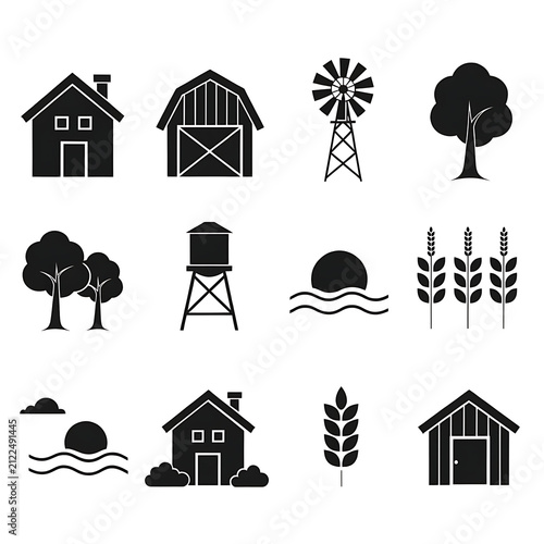 house icons set
