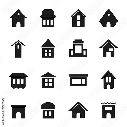 house icons set