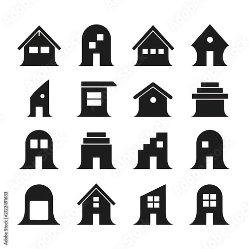 house icons set