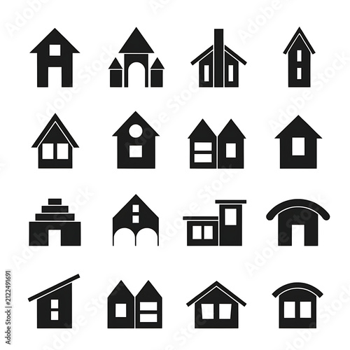 house icons set