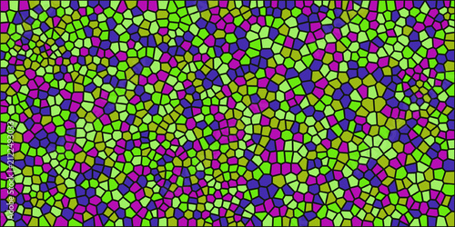 Abstract green and purple mosaic tile pattern background
