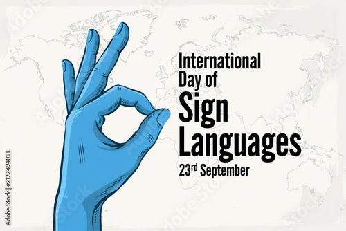 International Day of Sign Languages poster. Use for diversity awareness.