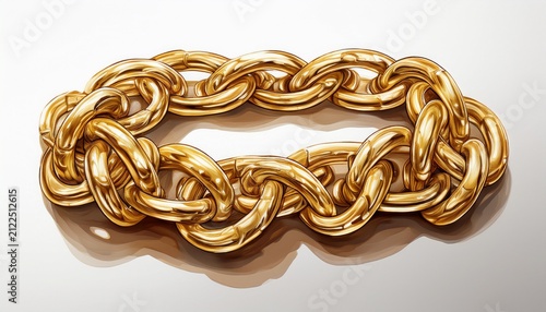 gold chain isolated on white background