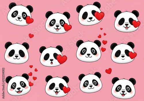 A Riot of Panda Hearts: Digital Affection Blooms