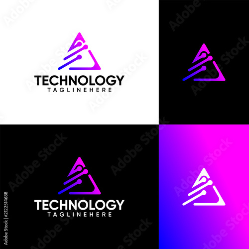 Dynamic Triangle Network Technology Symbol Icon