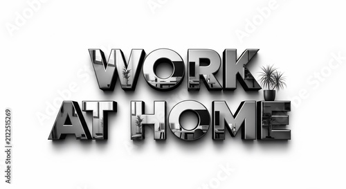 Reflective Typography: Industrial Glow, Home Office Bloom