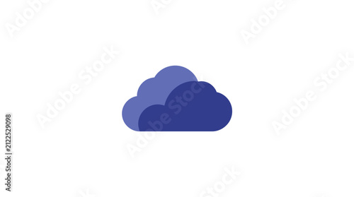 Solid purple and blue cloud icon design.