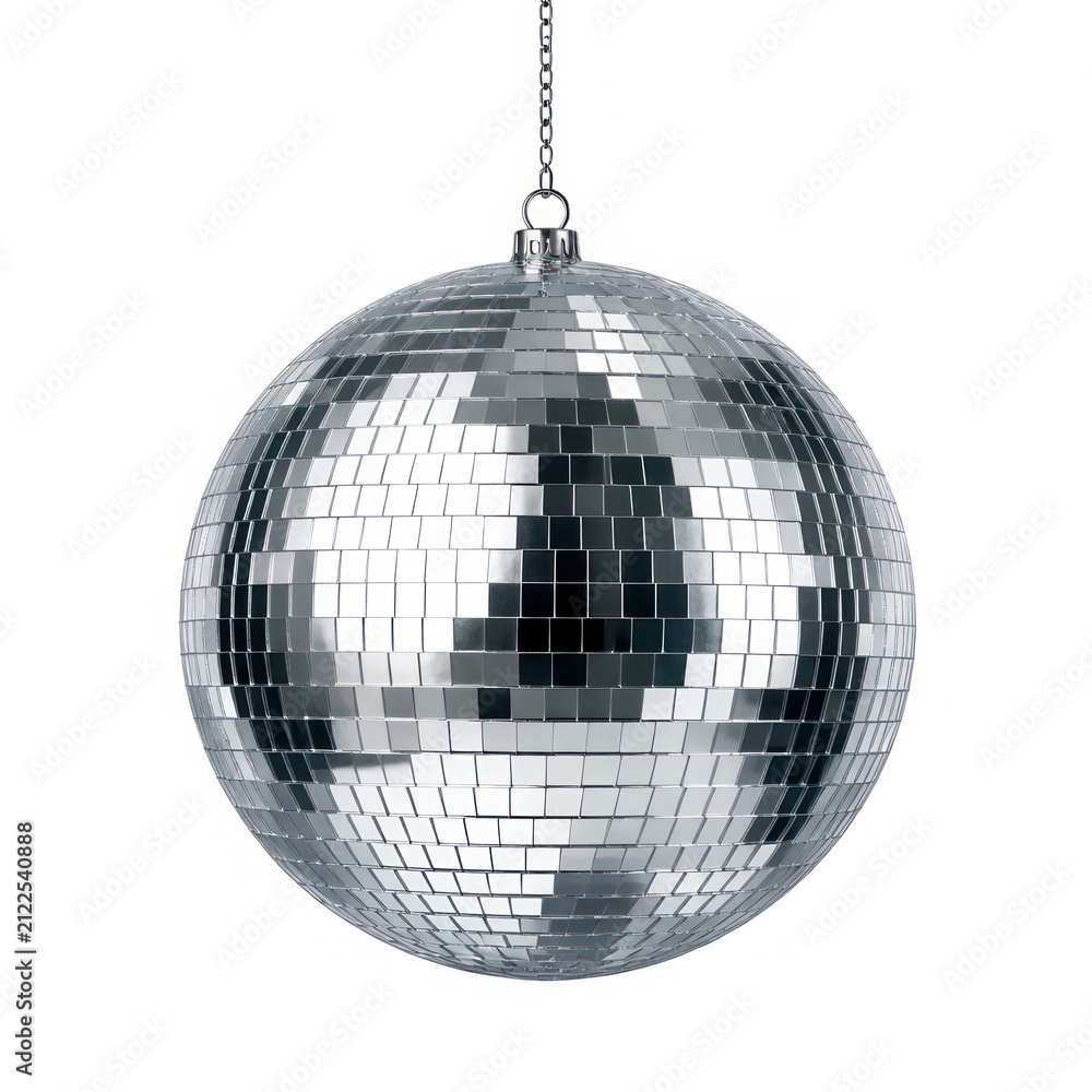 Obraz premium Reflective disco ball hanging chain.