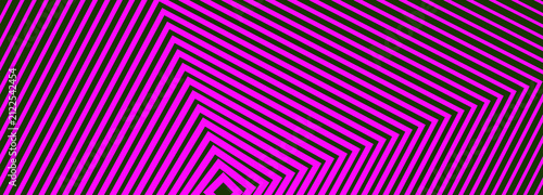 Abstract geometric line pattern, purple and black neon stripes background, modern optical illusion texture for digital web banners and social media
