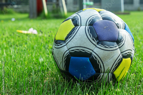 Canvas Print Concepts of active childhood, end of game, abandoned hobbies or forgotten sports