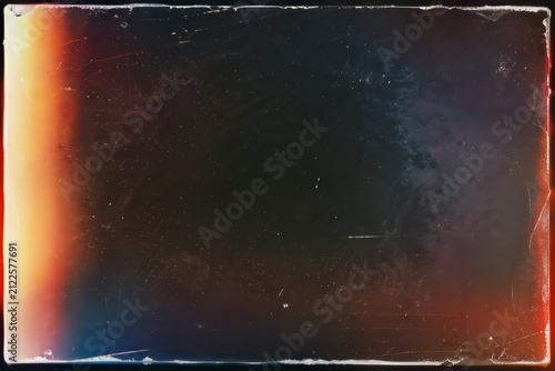Textura vintage de foto o película destruida con fugas de luz