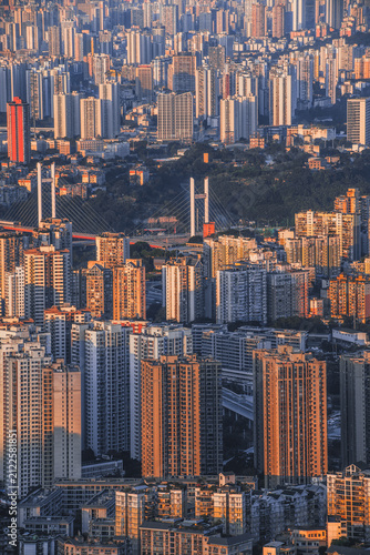 Photography The high-rise cityscape of Chongqing, China.