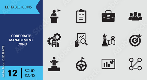 Solid Corporate Management Graphics for Business Governance Executive Leadership and Administrative Operations