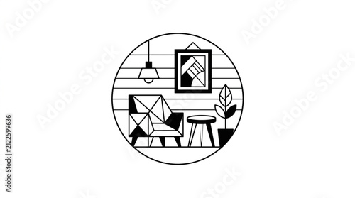 Modern Cozy Living Room Setup.
