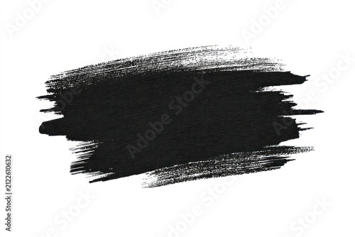 Abstract black brush stroke illustration.