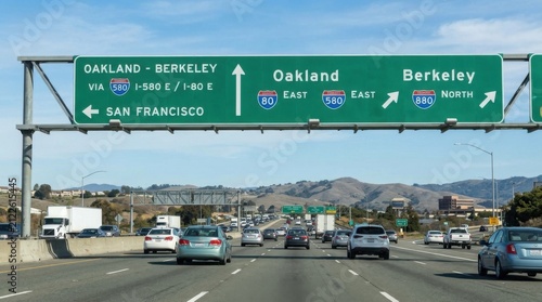 Navigational Freeway Sign System Guiding Towards Key California Cities