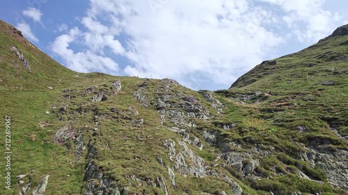 Above Mezzeno pass in the Orobie mountains, drone point of view (Lombardy, Val Brembana)