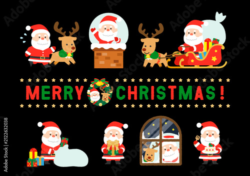 クリスマスで忙しいサンタクロース