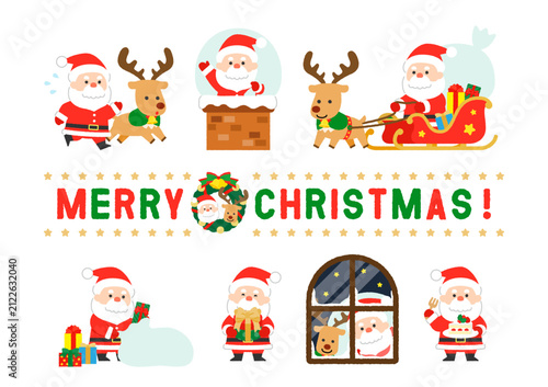 クリスマスで忙しいサンタクロース