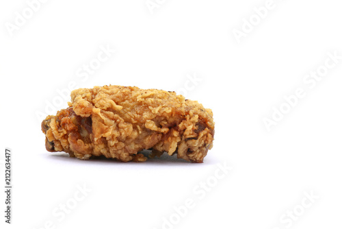 Fotografía Breaded and fried chicken on a white background.