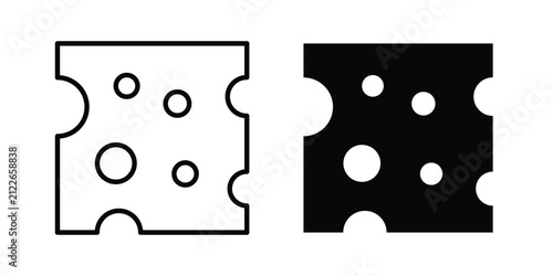 Cheese slice icon editable pictograms kit