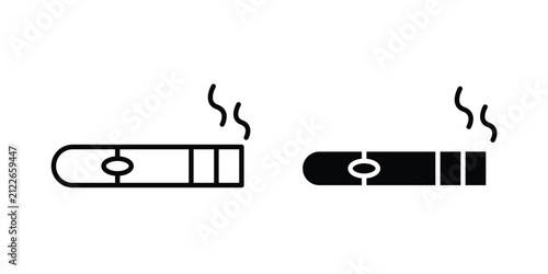 Cigar icon editable pictograms kit