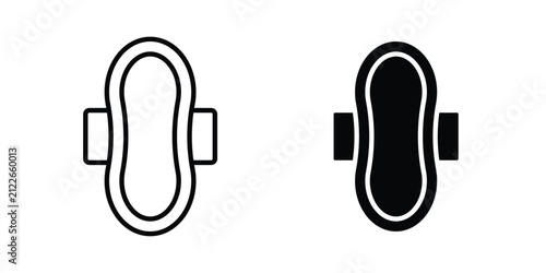 Hygienic pad icon editable pictograms kit