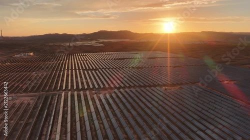 Aerial view of photovoltaic power generation in Northwest China