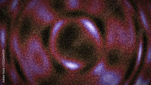 Obraz na plátne Cosmic ripple effect with glowing particles in dark nebular space