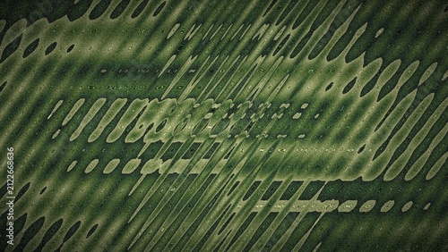 Dark olive green abstract texture with diagonal distortion and grain.