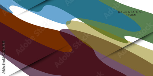 Vibrant Abstract Organic Shapes Background with Colorful Transparent Layers