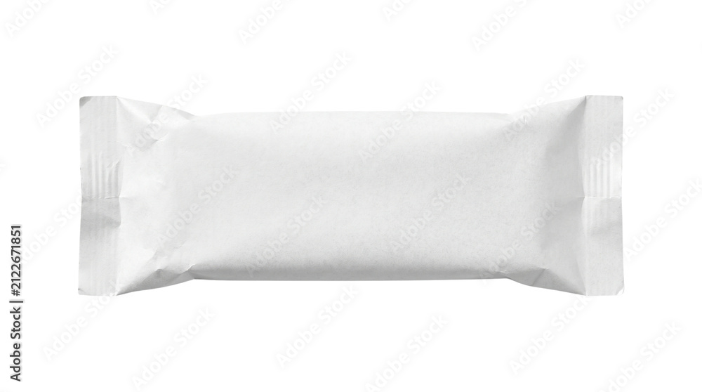 Fototapeta premium white snack bar packaging isolated on transparent background png