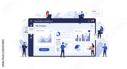 Data analytics screen for business strategy.