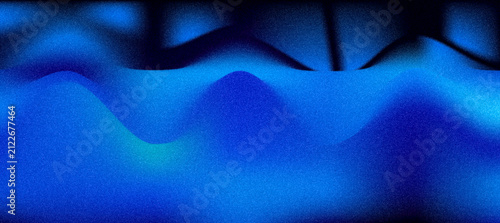 Waves of electric blue light ripple across a dark digital field to create a soft gradient texture that provides a calm visual experience for modern graphic design layouts and smooth artistic.