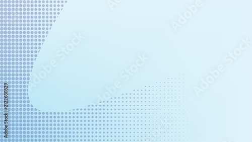 Fotografía Abstract Blue Halftone Dots Background with Copy Space