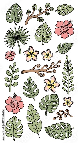 Colorful floral pattern design with botanical elements.