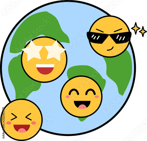 world emoji day illustration