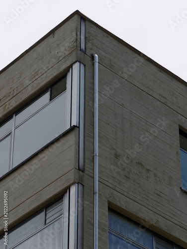 detail of a modern building in La Spezia, Italy