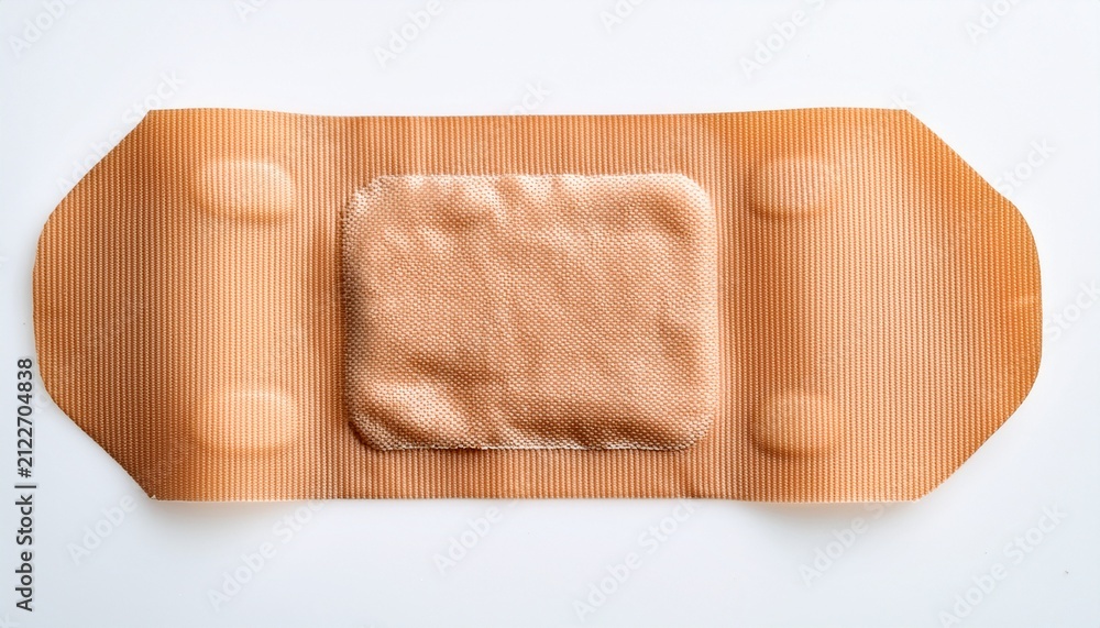 Fototapeta premium adhesive bandage isolated on white background medical wound dressing patch for first aid healthcare protection