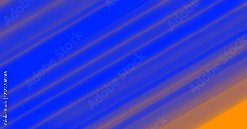 Abstract orange gradient brush line composition on isolated blue background with modern artistic minimal design.
