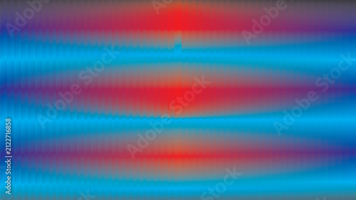 Abstract digital background with vertical stripes and horizontal glowing neon light beams in blue, cyan, and red colors, vibrant futuristic gradient texture podium