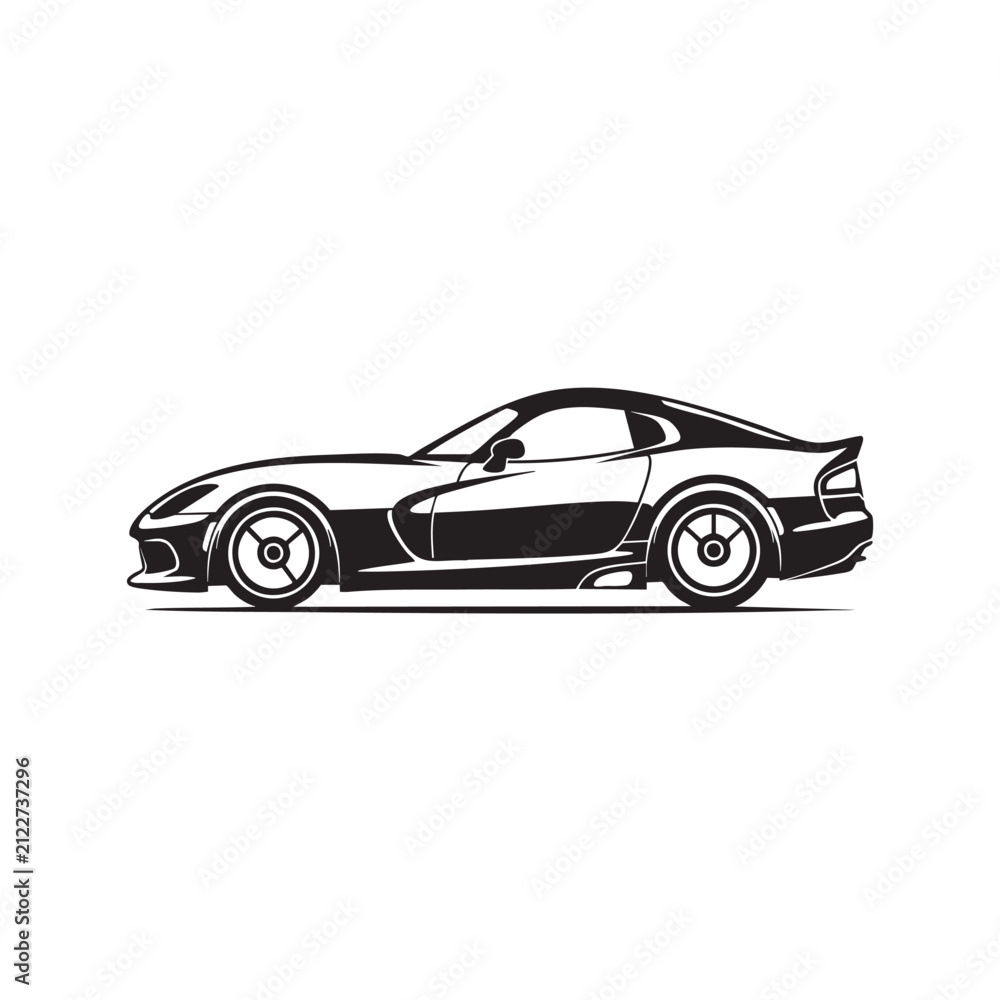Fototapeta premium Exotic Supercar Silhouette Logo Design