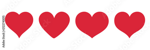 Canvastavla A collection of red heart icons and love heart designs featuring vibrant red color, perfect for romantic themes, love messages, and heartfelt creative projects