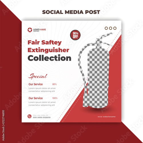 Fire Extinguisher Collection Social Media Post Template