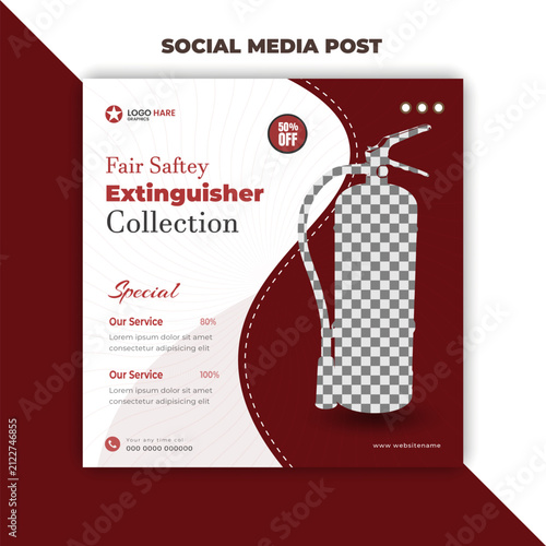 Fire Extinguisher Collection Social Media Post Template